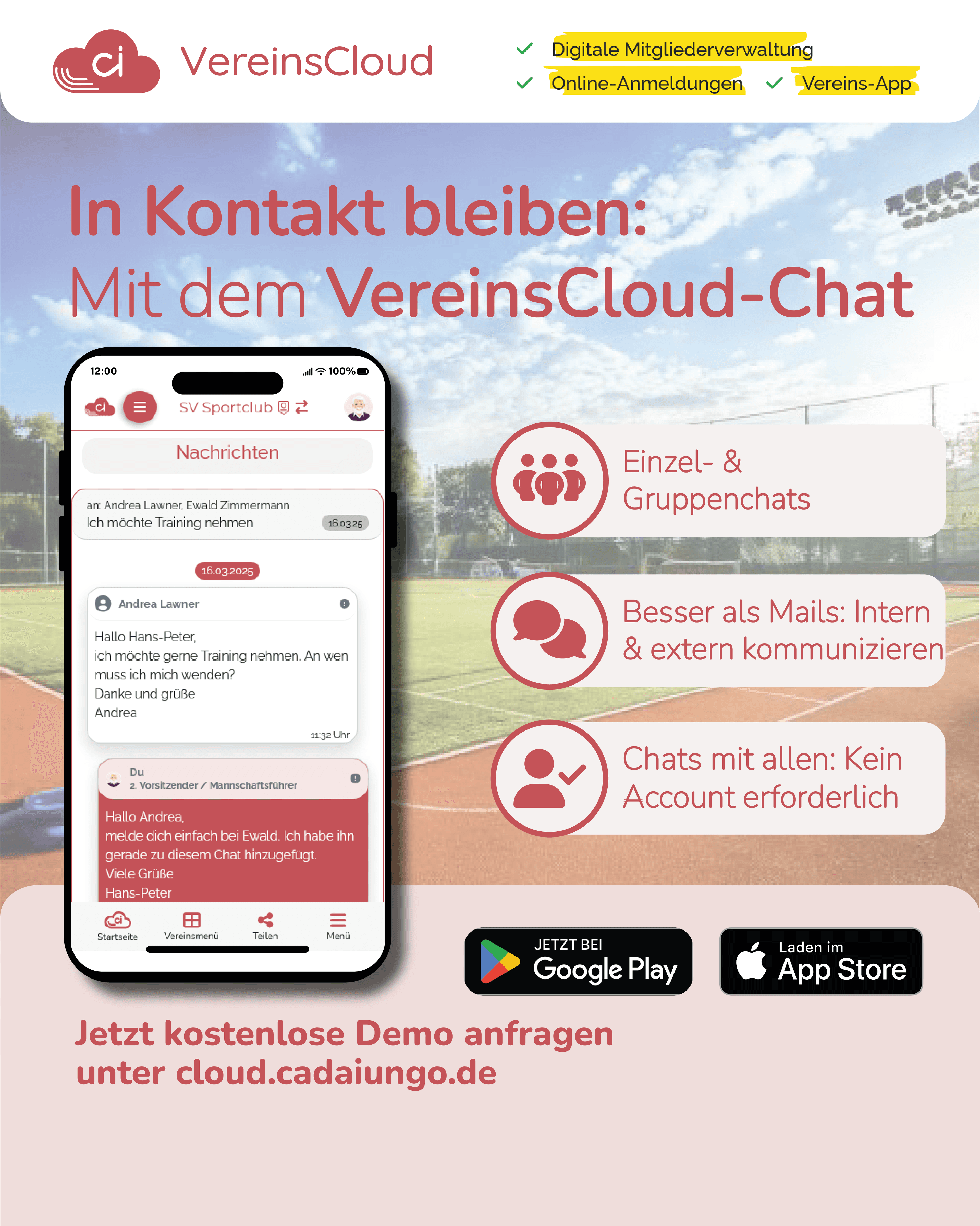 Willkommen in eurer VereinsCloud!