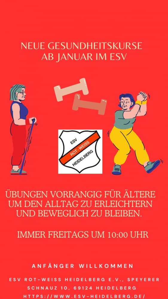 Neue Gesundheitskurse im ESV